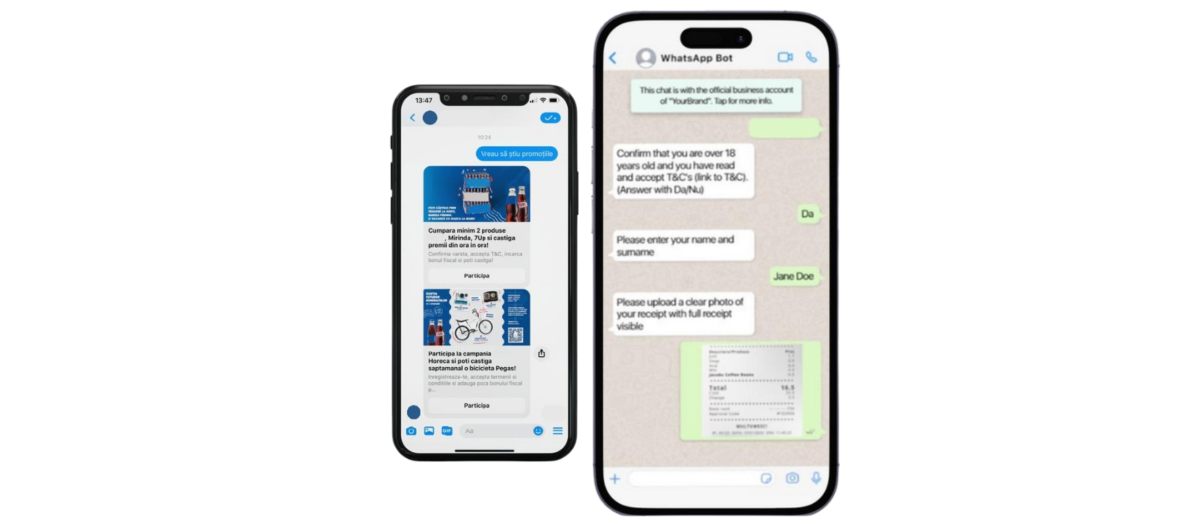 Meta Bot interface examples